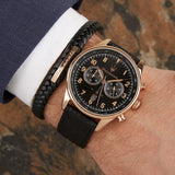 Buy Shop Maserati Tradizione Chronograph Black Dial Black Leather Strap Watch for Men - R8871646001 USA Online