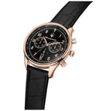 Buy Shop Maserati Tradizione Chronograph Black Dial Black Leather Strap Watch for Men - R8871646001 USA Online
