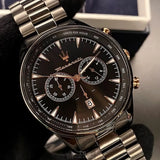 Buy Shop Maserati Tradizione Chronograph Black Dial Black Steel Strap Watch for Men - R8873646001 USA Online