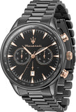 Buy Shop Maserati Tradizione Chronograph Black Dial Black Steel Strap Watch for Men - R8873646001 USA Online