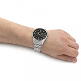 Buy Shop Maserati Tradizione Chronograph Black Dial Silver Steel Strap Watch for Men - R8873646004 USA Online