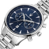 Buy Shop Maserati Tradizione Chronograph Blue Dial Silver Steel Strap Watch for Men - R8873646005 USA Online