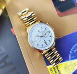 Buy Shop Maserati Tradizione Chronograph White Dial Gold Steel Strap Watch for Men - R8873646003 USA Online
