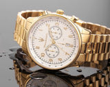 Buy Shop Maserati Tradizione Chronograph White Dial Gold Steel Strap Watch for Men - R8873646003 USA Online