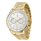 Buy Shop Maserati Tradizione Chronograph White Dial Gold Steel Strap Watch for Men - R8873646003 USA Online