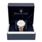 Buy Shop Maserati Tradizione Chronograph White Dial Two Tone Steel Strap Watch for Men - R8873646002 USA Online