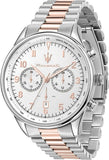 Buy Shop Maserati Tradizione Chronograph White Dial Two Tone Steel Strap Watch for Men - R8873646002 USA Online