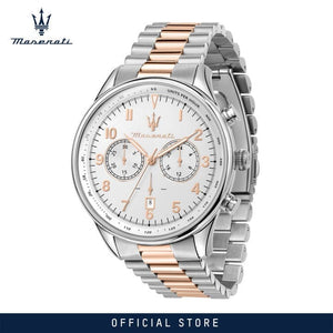 Buy Shop Maserati Tradizione Chronograph White Dial Two Tone Steel Strap Watch for Men - R8873646002 USA Online