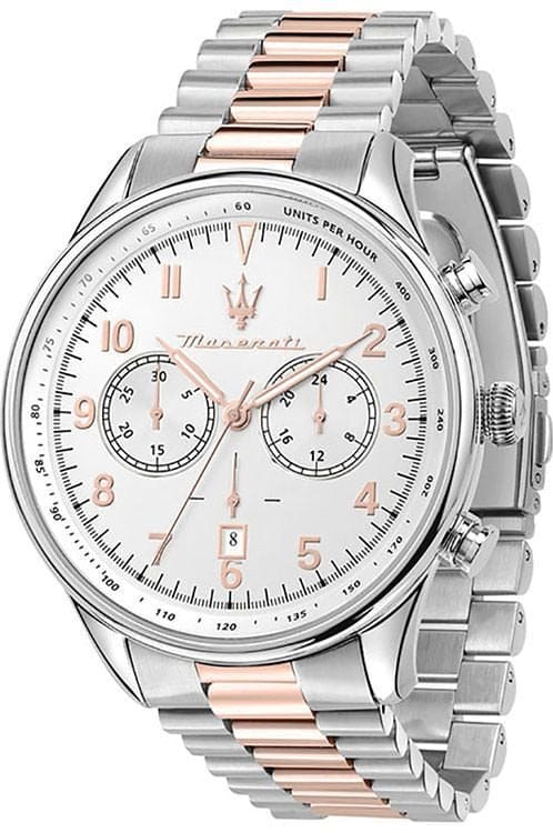 Buy Shop Maserati Tradizione Chronograph White Dial Two Tone Steel Strap Watch for Men - R8873646002 USA Online