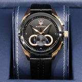 Buy Shop Maserati Traguardo 45mm Black Dial Watch Black Strap For Men - R8871612025 USA Online