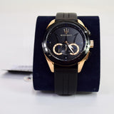 Buy Shop Maserati Traguardo 45mm Black Dial Watch Black Strap For Men - R8871612025 USA Online
