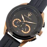 Buy Shop Maserati Traguardo 45mm Black Dial Watch Black Strap For Men - R8871612025 USA Online