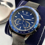 Buy Shop Maserati Traguardo 45mm Chronograph Blue Dial Watch For Men - R8873612009 USA Online