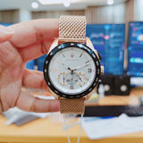 Buy Shop Maserati Traguardo 45mm Chronograph Rose Gold Mesh Strap White Dial Watch For Men - R8873612011 USA Online