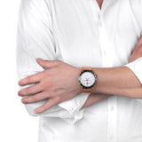 Buy Shop Maserati Traguardo 45mm Chronograph Rose Gold Mesh Strap White Dial Watch For Men - R8873612011 USA Online