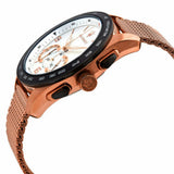 Buy Shop Maserati Traguardo 45mm Chronograph Rose Gold Mesh Strap White Dial Watch For Men - R8873612011 USA Online