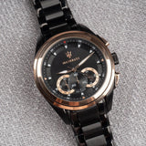Buy Shop Maserati Traguardo 45mm Gun Metal Stainless Steel Black Watch For Men - R8873612016 USA Online