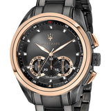 Buy Shop Maserati Traguardo 45mm Gun Metal Stainless Steel Black Watch For Men - R8873612016 USA Online