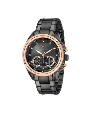 Buy Shop Maserati Traguardo 45mm Gun Metal Stainless Steel Black Watch For Men - R8873612016 USA Online