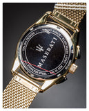 Buy Shop Maserati Traguardo 45mm Quartz Gold Black Dial Watch For Men - R8873612010 USA Online