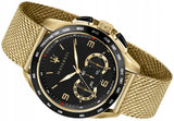 Buy Shop Maserati Traguardo 45mm Quartz Gold Black Dial Watch For Men - R8873612010 USA Online
