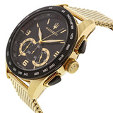 Buy Shop Maserati Traguardo 45mm Quartz Gold Black Dial Watch For Men - R8873612010 USA Online