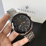 Buy Shop Maserati Traguardo Analog Black Dial Stainless Steel Watch For Men - R8873612015 USA Online