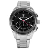 Buy Shop Maserati Traguardo Analog Black Dial Stainless Steel Watch For Men - R8873612015 USA Online