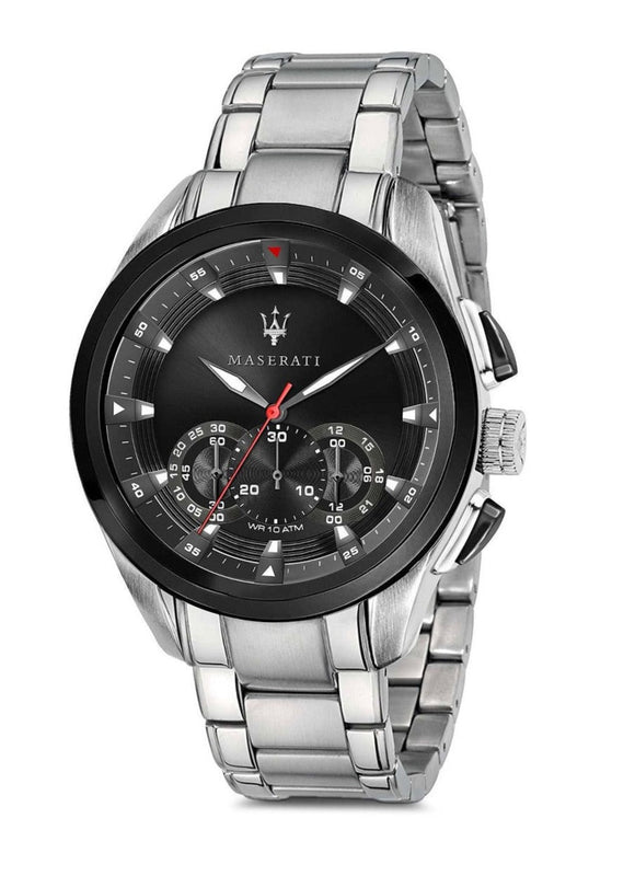 Buy Shop Maserati Traguardo Analog Black Dial Stainless Steel Watch For Men - R8873612015 USA Online
