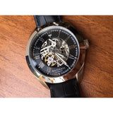 Buy Shop Maserati Traguardo Automatic Black Dial Black Leather Strap Watch For Men - R8871612001 USA Online