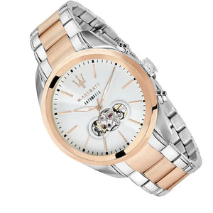 Buy Shop Maserati Traguardo Automatic White Dial Two Tone Steel Strap Watch For Men - R8823112001 USA Online
