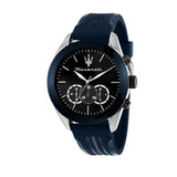 Buy Shop Maserati Traguardo Chronograph Blue Dial Black Silicone Strap Watch For Men - R8871612046 USA Online