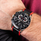 Buy Shop Maserati Traguardo Black Dial Black Leather Strap Watch For Men - R8871612028 USA Online