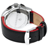 Buy Shop Maserati Traguardo Black Dial Black Leather Strap Watch For Men - R8871612028 USA Online