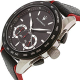 Buy Shop Maserati Traguardo Black Dial Black Leather Strap Watch For Men - R8871612028 USA Online