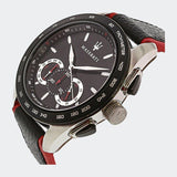 Buy Shop Maserati Traguardo Black Dial Black Leather Strap Watch For Men - R8871612028 USA Online