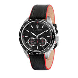 Buy Shop Maserati Traguardo Black Dial Black Leather Strap Watch For Men - R8871612028 USA Online