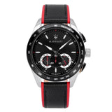 Buy Shop Maserati Traguardo Black Dial Black Leather Strap Watch For Men - R8871612028 USA Online