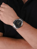 Buy Shop Maserati Traguardo Black Dial Silver Chronograph with Tachymeter Watch For Men - R8873612042 USA Online