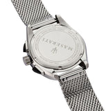 Buy Shop Maserati Traguardo Black Dial Silver Mesh Bracelet Watch For Men - R8873612005 USA Online