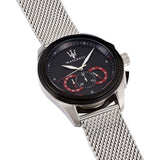 Buy Shop Maserati Traguardo Black Dial Silver Mesh Bracelet Watch For Men - R8873612005 USA Online