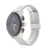 Buy Shop Maserati Traguardo Black Dial Silver Mesh Bracelet Watch For Men - R8873612005 USA Online