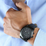 Buy Shop Maserati Traguardo Black Leather Strap Quartz Black Dial Watch For Men - R8871612019 USA Online