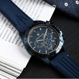 Buy Shop Maserati Traguardo Blue Edition Chronograph Blue Dial Blue Silicon Strap Watch for Men - R8871612042 USA Online