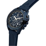 Buy Shop Maserati Traguardo Blue Edition Chronograph Blue Dial Blue Silicon Strap Watch for Men - R8871612042 USA Online