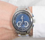 Buy Shop Maserati Traguardo Chronograph 45mm Blue Dial Stainless Steel Watch For Men - R8873612014 USA Online
