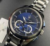 Buy Shop Maserati Traguardo Chronograph 45mm Blue Dial Stainless Steel Watch For Men - R8873612014 USA Online