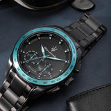 Buy Shop Maserati Traguardo Chronograph Aqua Edition Black Dial Black Steel Strap Watch For Men - R8873644002 USA Online