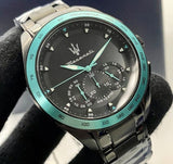 Buy Shop Maserati Traguardo Chronograph Aqua Edition Black Dial Black Steel Strap Watch For Men - R8873644002 USA Online