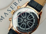 Buy Shop Maserati Traguardo Chronograph Black Dial Black Leather Strap Watch For Men - R8871612002 USA Online